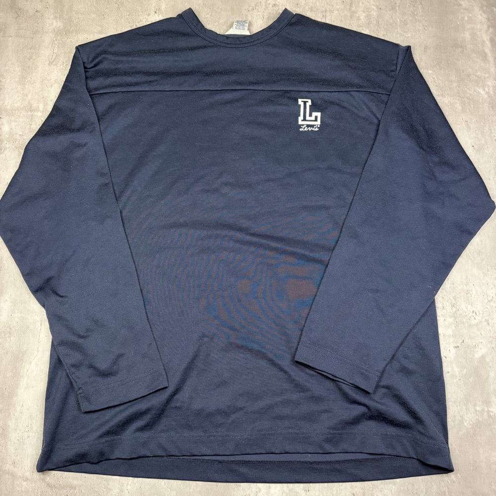 Vintage Levis Dry Goods Pullover Jersey Crewneck #3 Mens XL Blue Made In USA